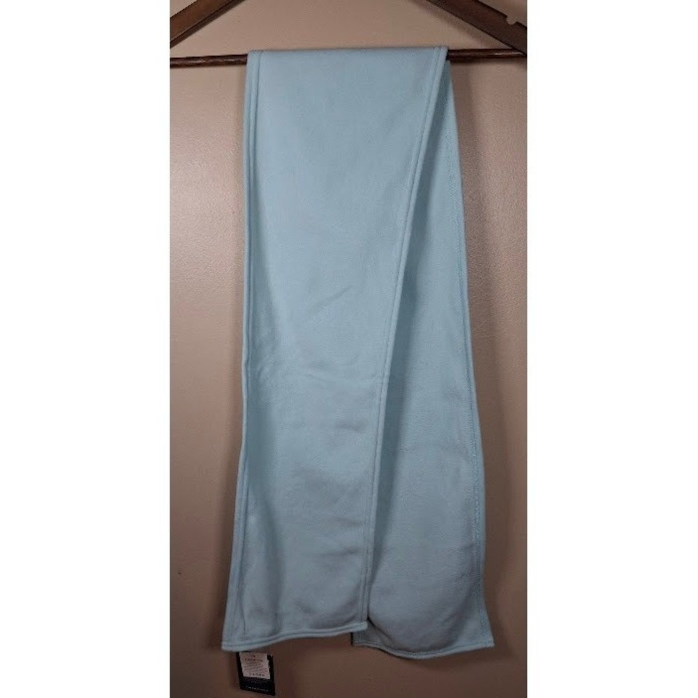 Lands End ThermaCheck 100 Fleece Scarf Light Seagrass Blue Green NWT M12342